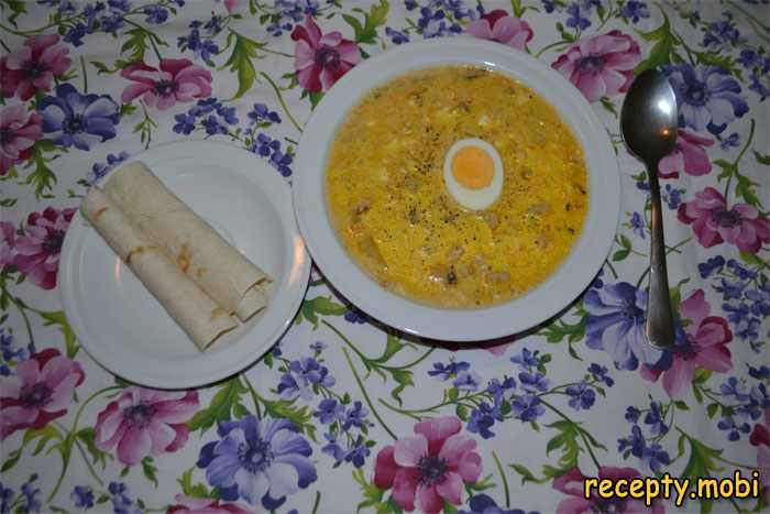 Сырный суп с курицей и плавленным сыром