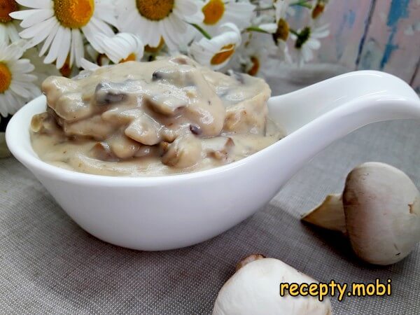 Грибной сливочный соус из шампиньонов