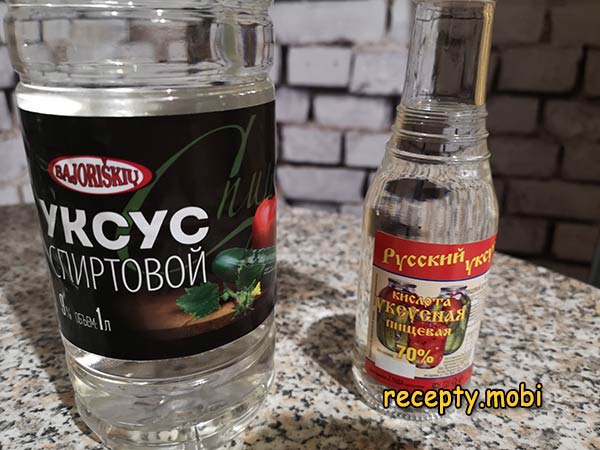 Как развести 70% уксусную кислоту до 9% уксуса, 6% и 3%