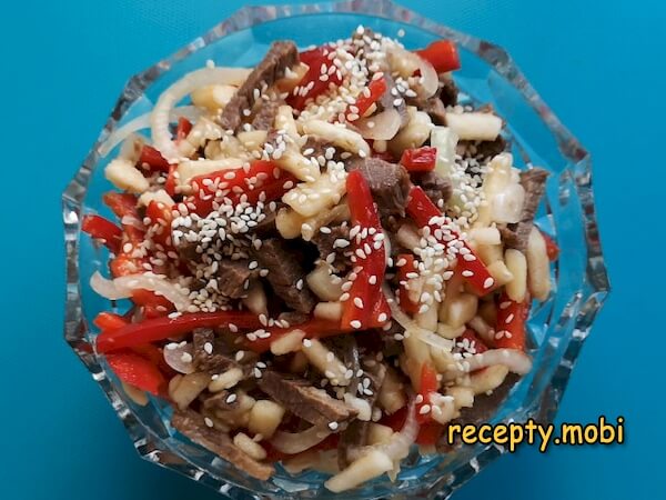 Салат с говядиной и болгарским перцем