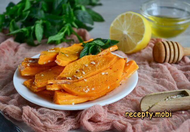 Тыква запеченная в духовке с медом
