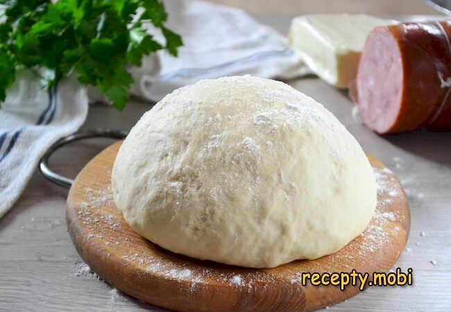 Тесто для пиццы на кефире с дрожжами