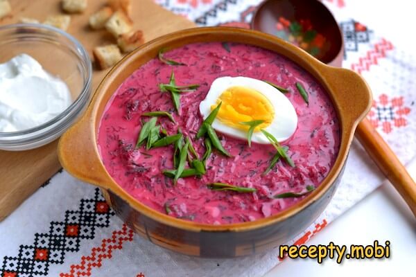 Литовский холодный борщ
