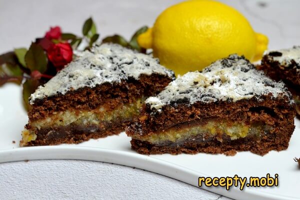 Песочный пирог с лимонной начинкой