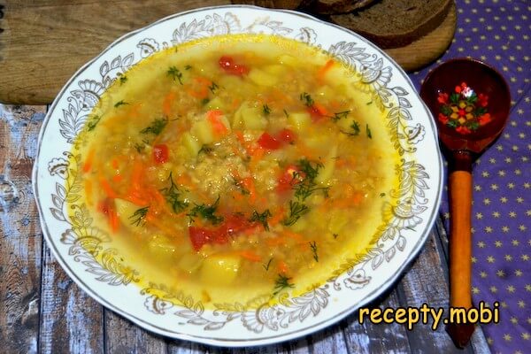 Рисовый суп с курицей и картошкой