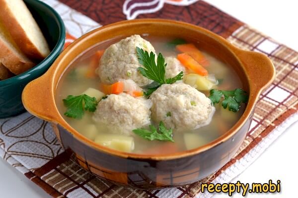 Суп с рыбными фрикадельками