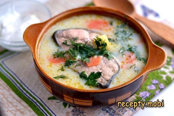 Уха из форели по-фински со сливками