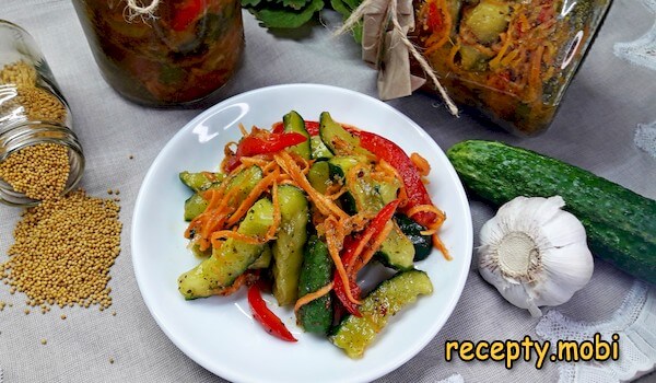 Огурцы по-корейски с морковью на зиму
