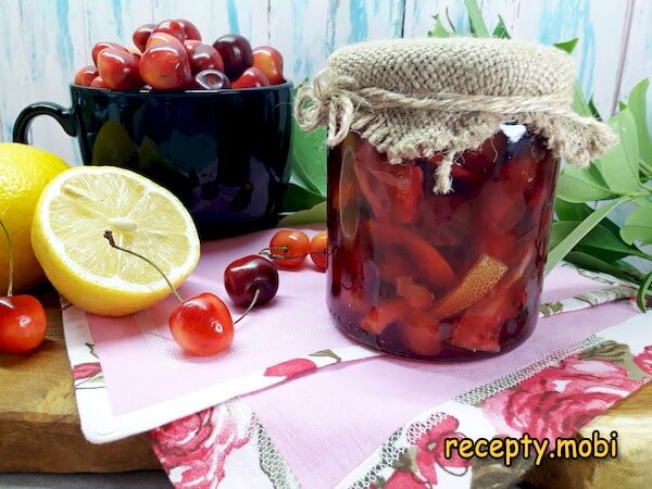 Варенье из черешни с лимоном