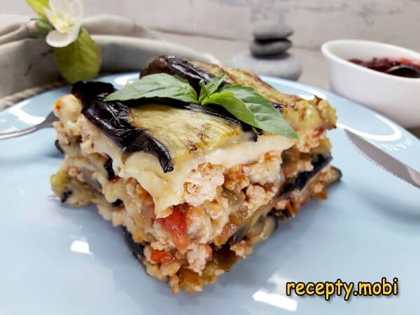 Лазанья из баклажанов с фаршем