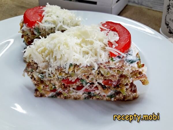 Кабачковый торт с помидорами