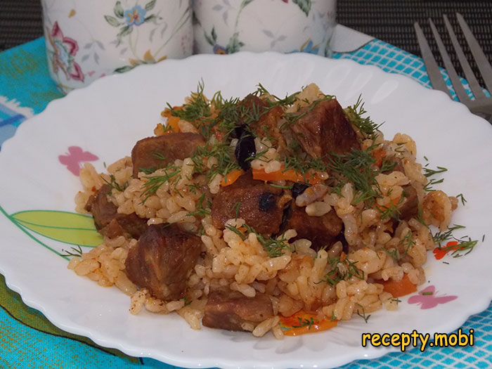 Плов с говядиной в мультиварке