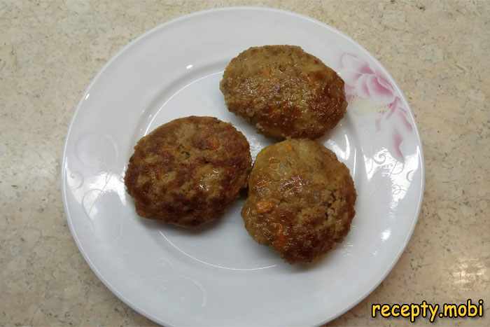Beef cutlets recipe with onions and carrots for children