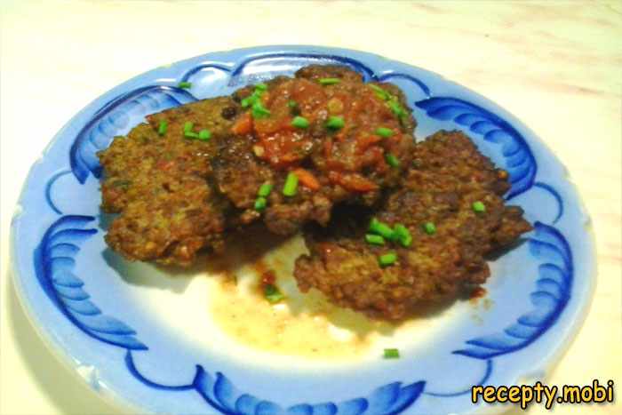 Liver cutlets made from pork liver with buckwheat
