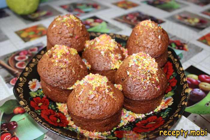 Шоколадные кексы с изюмом