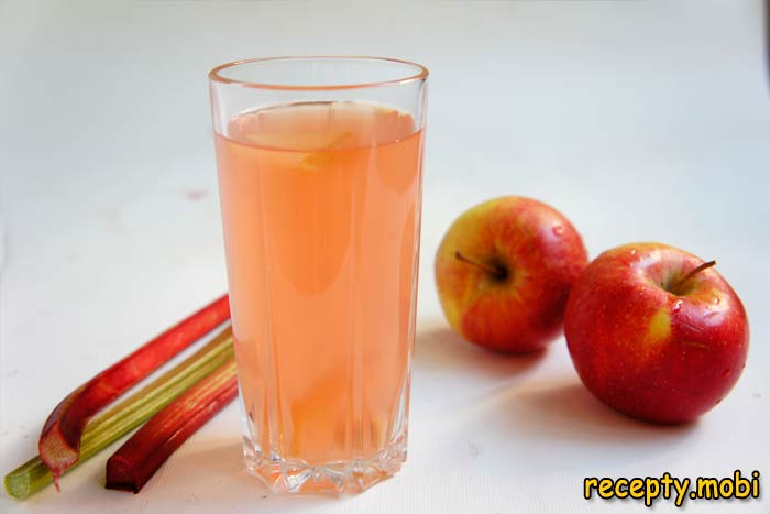 Компот из ревеня и яблок