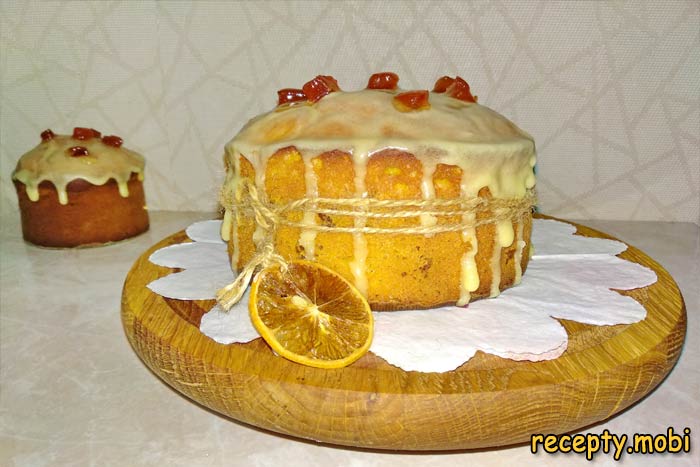 Кулич с апельсиновой цедрой и соком