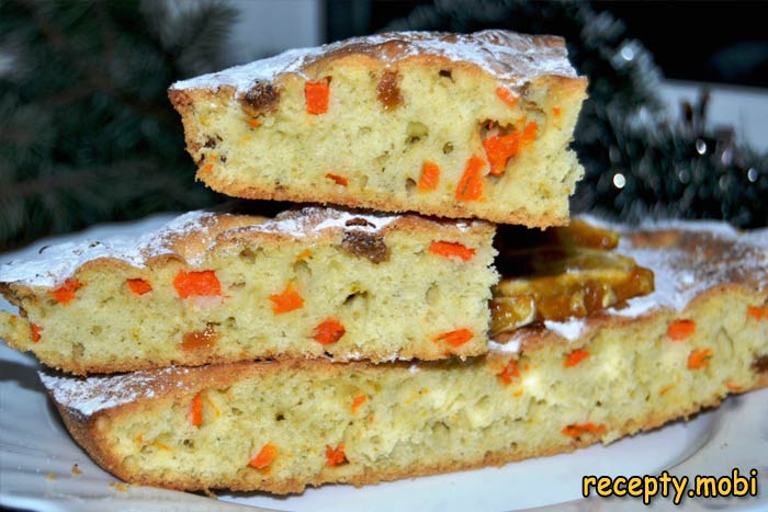 Шарлотка с тыквой и апельсином в духовке