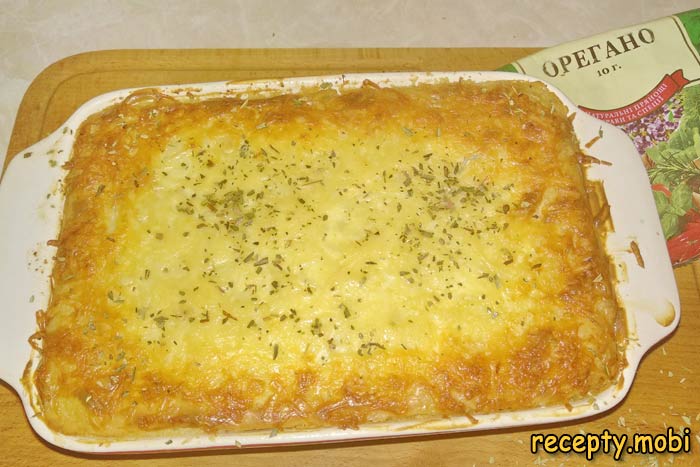 Картофельная запеканка с фаршем в духовке
