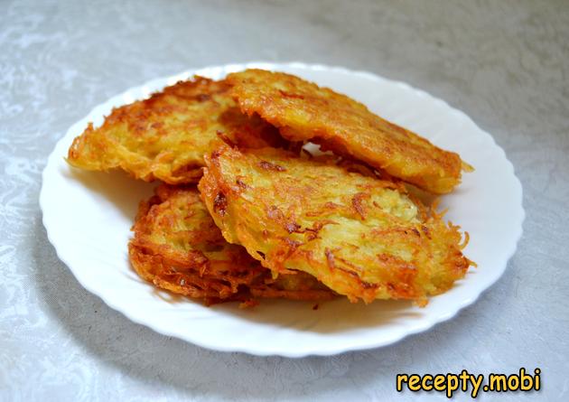 Постные картофельные драники на сковороде без яиц