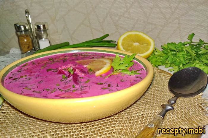 Холодник из свеклы (свекольник) на айране