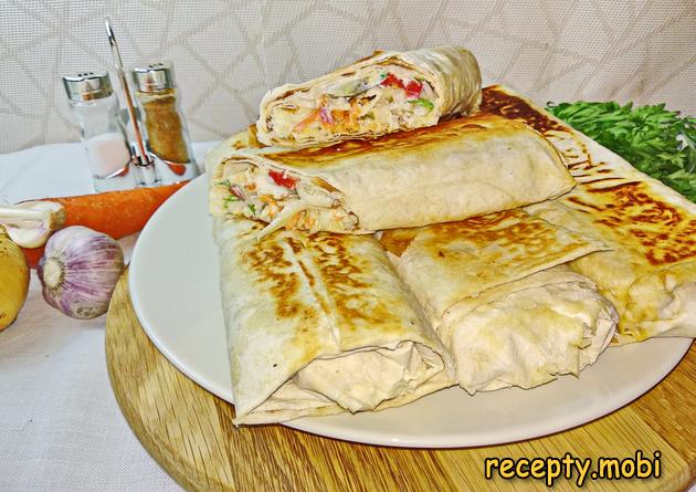 Домашняя шаурма с курицей